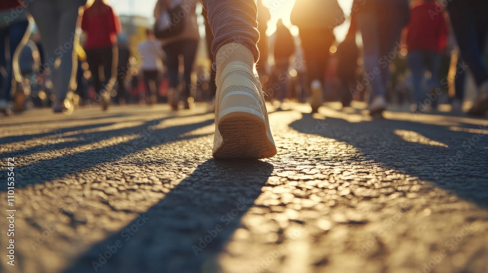 A Single Person Walks Among Many Others A Single Person Walks Among Many Others
