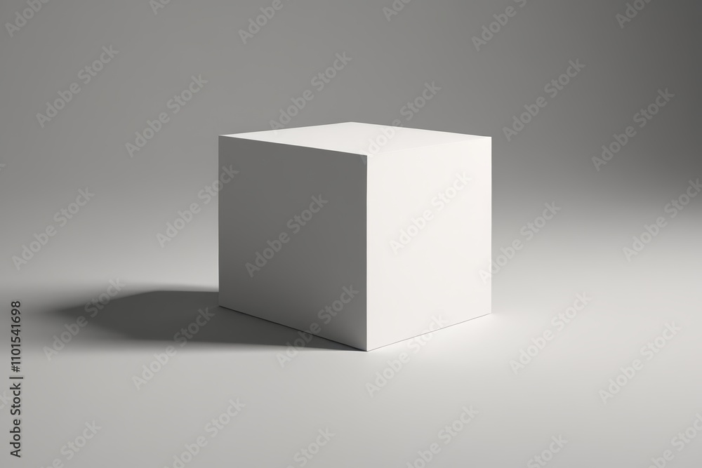 a close up of a white cube on a gray surface a close up of a white cube on a gray surface
