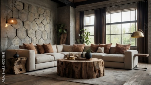 postmodern rustic interior home design 