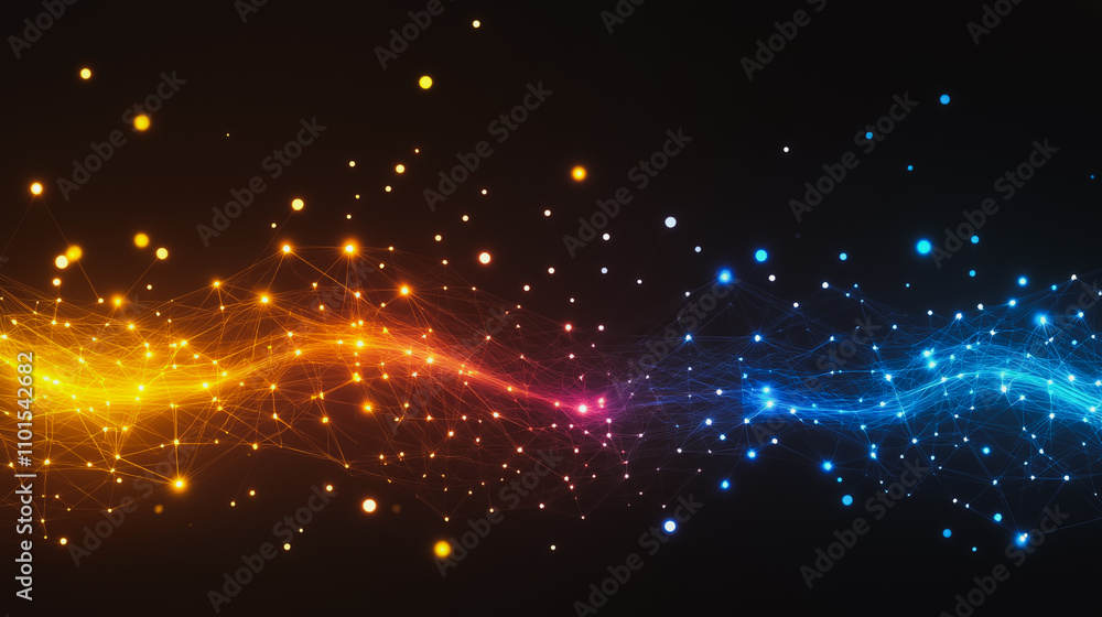 Abstract business connection of lines from nodes It is connected to endless nodes and represents the innovation of communication in the network.
Abstract business connection of lines from nodes It is connected to endless nodes and represents the innovation of communication in the network.