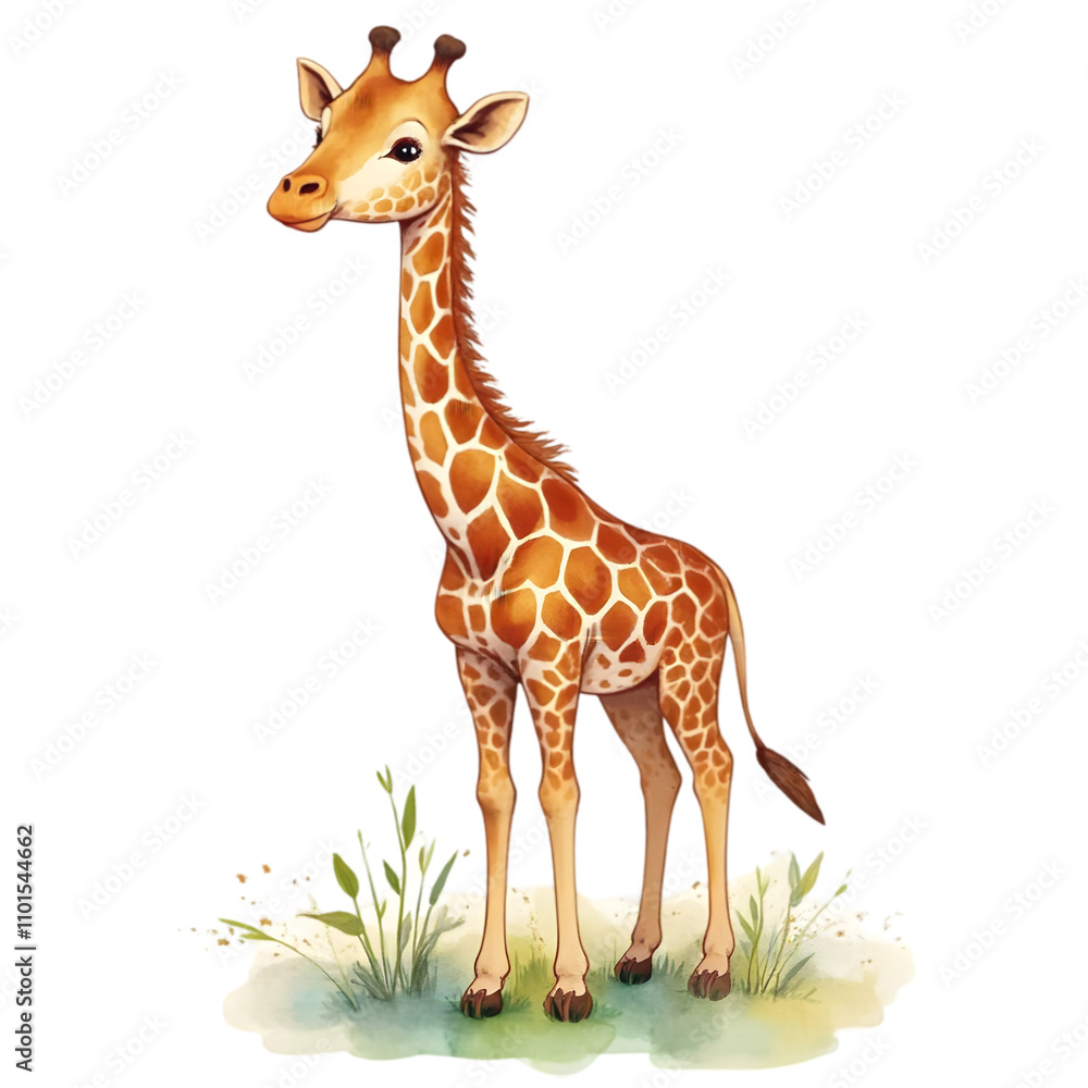 Giraffe Standing Gracefully in a Natural Habitat Wildlife Illustration Vibrant Environment Captivating Viewpoint Animal Concept for Nature Lovers Giraffe Standing Gracefully in a Natural Habitat Wildlife Illustration Vibrant Environment Captivating Viewpoint Animal Concept for Nature Lovers