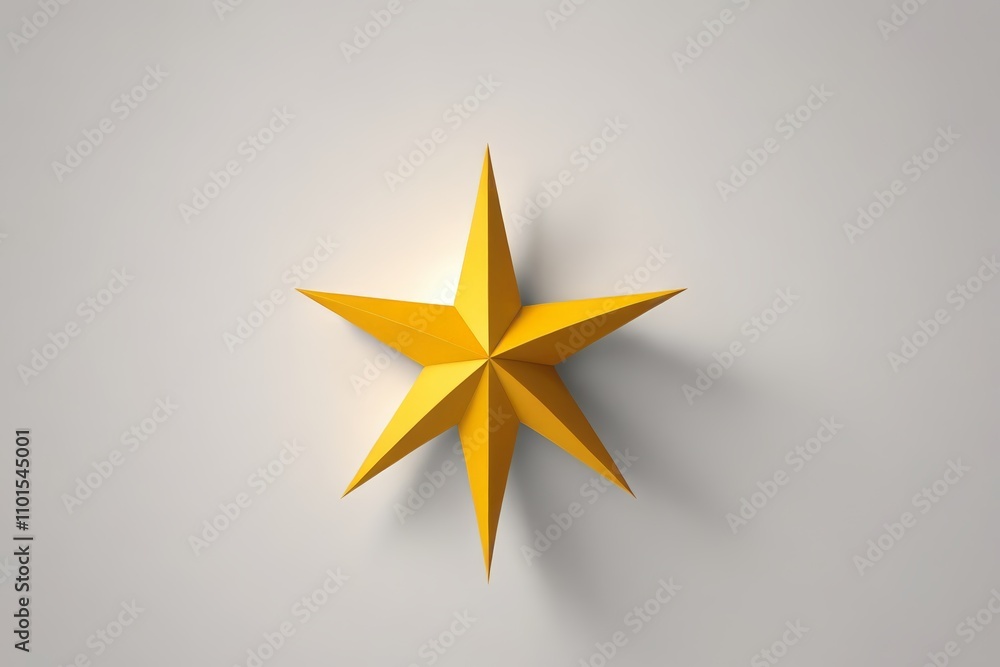 Fototapeta premium there is a star made of paper on a wall