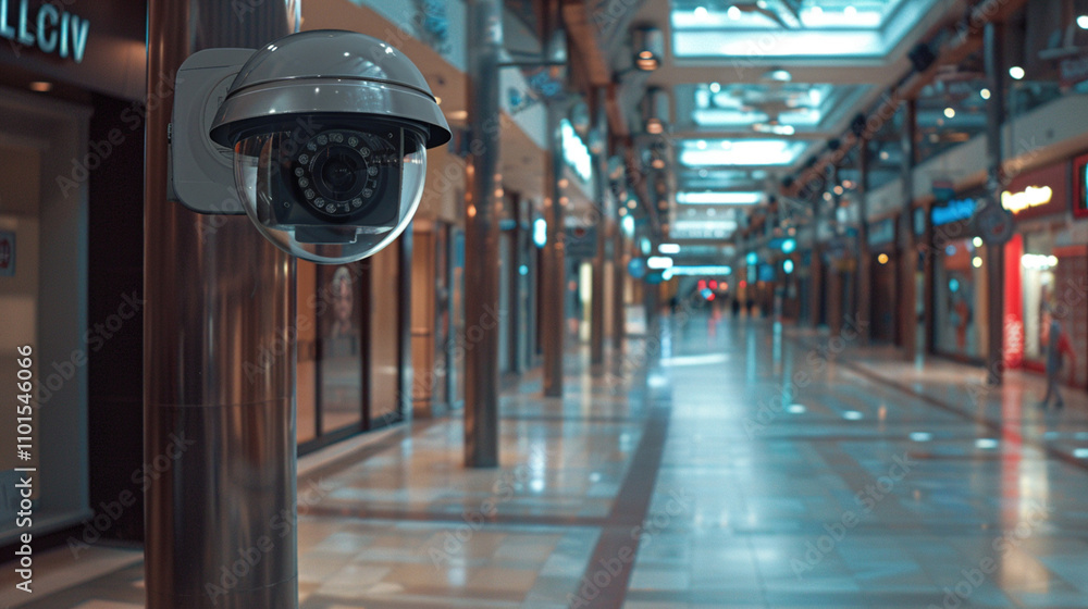 Hidden security camera in a mall store. Control in a public place. Modern technology. Hidden security camera in a mall store. Control in a public place. Modern technology.