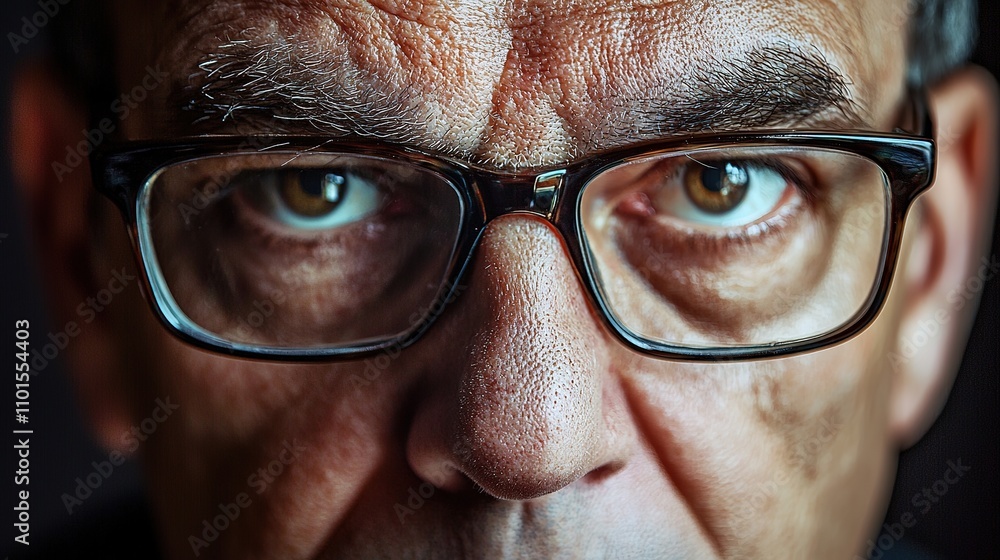 A close-up portrait of an older man with glasses, showcasing intense eyes and a textured face, conveying depth and emotion. A close-up portrait of an older man with glasses, showcasing intense eyes and a textured face, conveying depth and emotion.