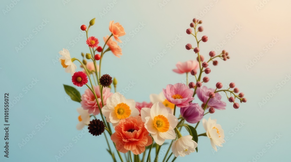 Wildflowers in Spring with copy space for text. Wildflowers in Spring with copy space for text.