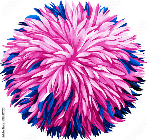 Cheerleaders pompoms vector illustration on white