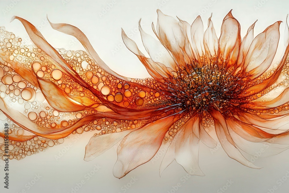 Bright Watercolor Streaks of Flower Design Bright Watercolor Streaks of Flower Design