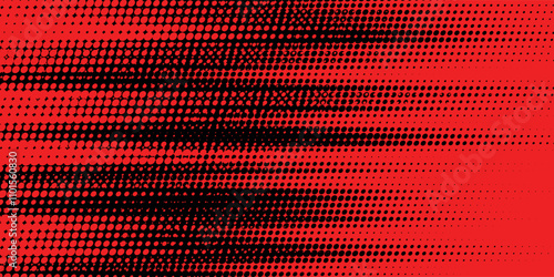 Dark red retro comic pop art background with dots, cartoon halftone background vector illustration
