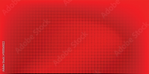 Dark red retro comic pop art background with dots, cartoon halftone background vector illustration