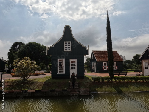 parque histórico de carambeí, museu a céu aberto com casas em estilo holandês  photo