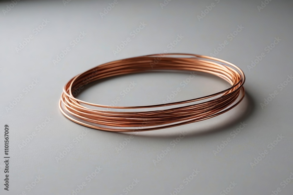 a close up of a stack of copper wire on a table a close up of a stack of copper wire on a table