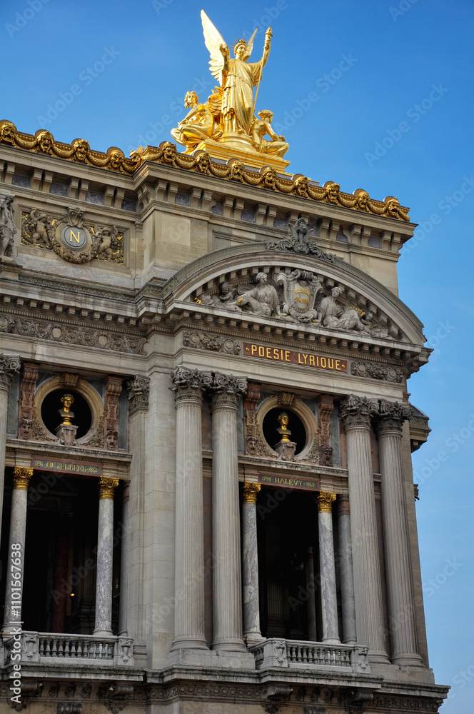 Obraz premium The Palais Garnier also known as L'Opéra Garnier, is a historic Opera House of Paris, France, Europe