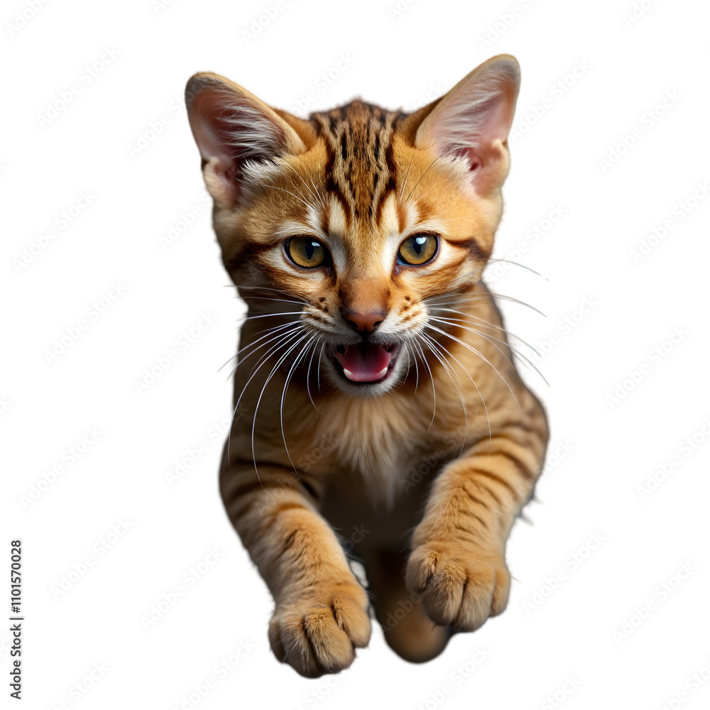 Playful Cat Pouncing Indoor Setting Image of a Bengal Kitten Home Environment Close-up View Captivating Animal Behavior for Pet Lovers Playful Cat Pouncing Indoor Setting Image of a Bengal Kitten Home Environment Close-up View Captivating Animal Behavior for Pet Lovers