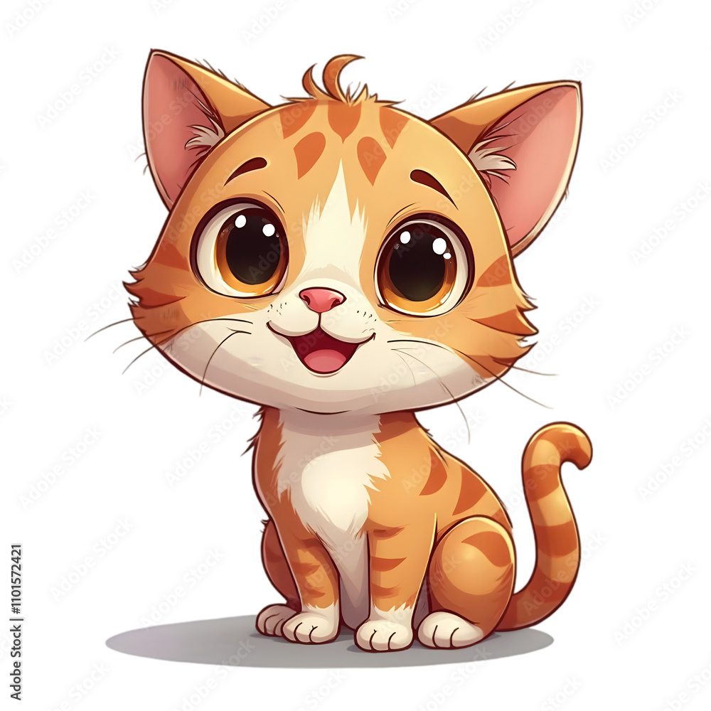 Playful Cartoon Cat Character Digital Art Whimsical Style Bright Colors Cute Design Animal Illustration for Kids Playful Cartoon Cat Character Digital Art Whimsical Style Bright Colors Cute Design Animal Illustration for Kids