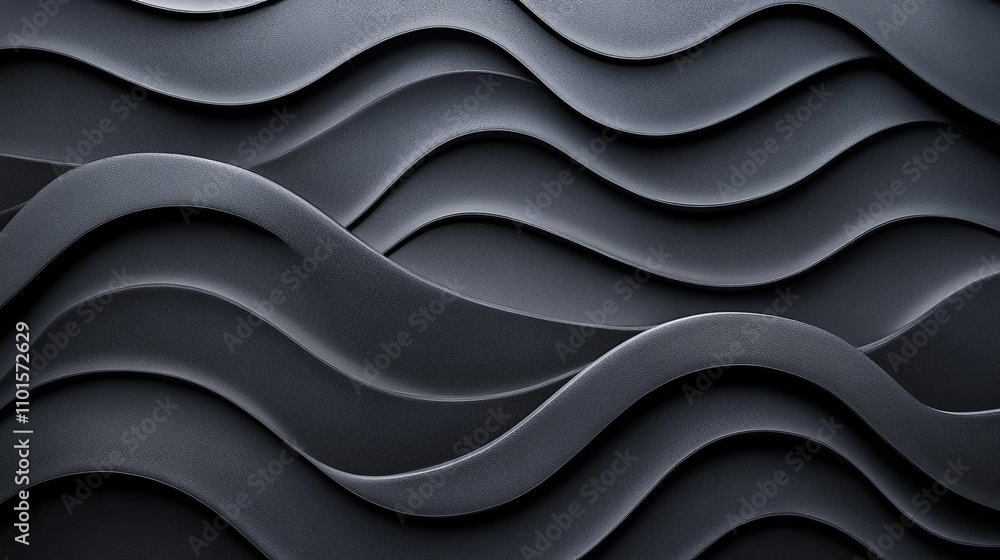 Textured waves create dynamic patterns in dark tones on a surface Textured waves create dynamic patterns in dark tones on a surface