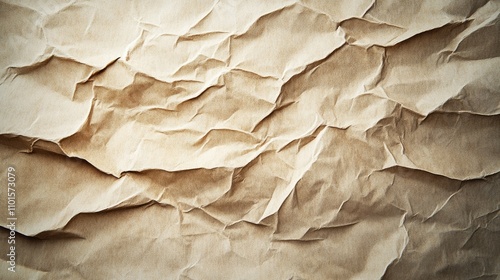 Wallpaper Mural Crumpled vintage paper texture showcasing an aged, worn surface ideal for creative design backgrounds and artistic projects. Torontodigital.ca