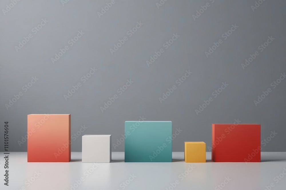 arafed image of a row of colored boxes on a table arafed image of a row of colored boxes on a table