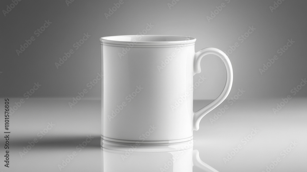 Obraz premium A standard ceramic mug mockup