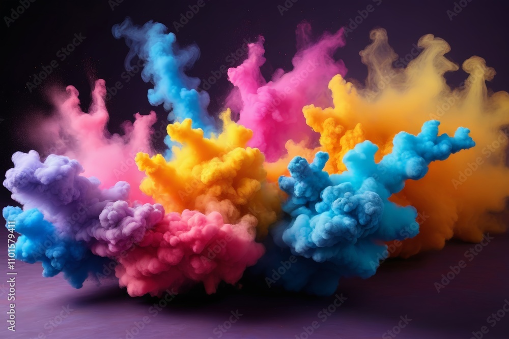 a close up of a group of colored smokes on a table a close up of a group of colored smokes on a table