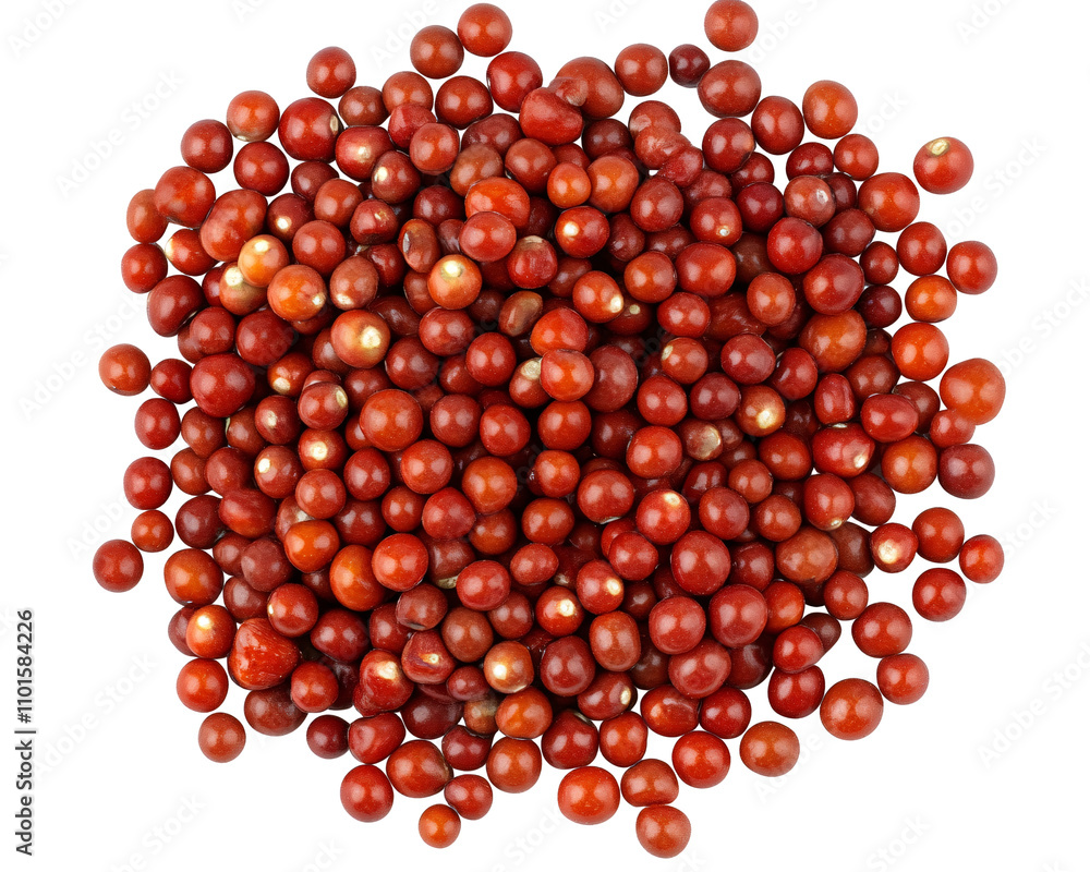 a pile of red round objects a pile of red round objects