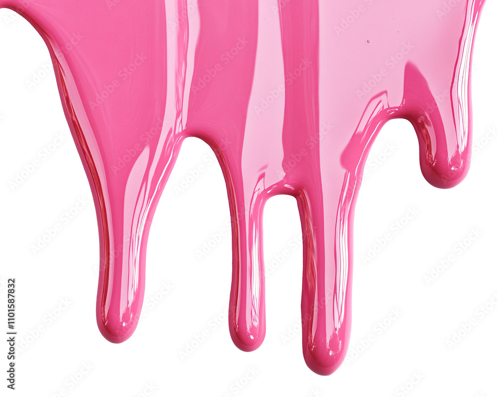 a pink paint dripping down a pink paint dripping down