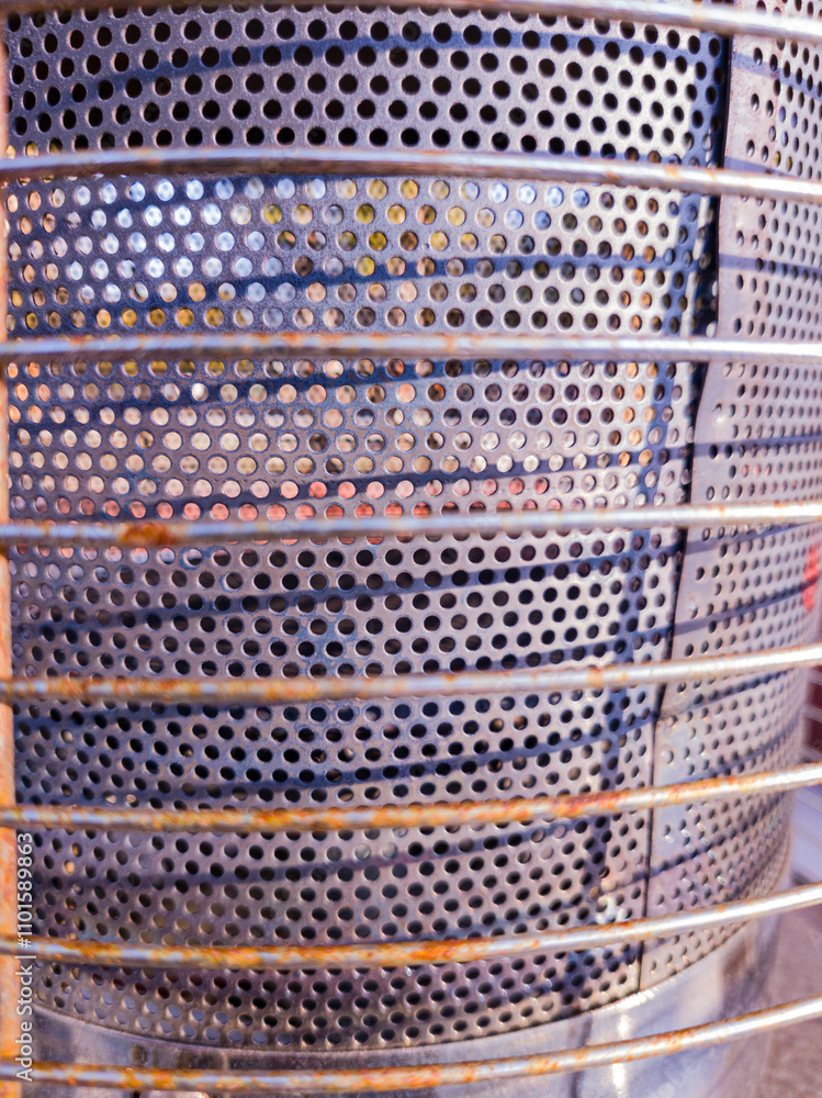 Abstract texture of metal heater