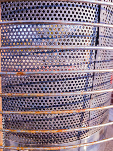 Obraz na płótnie Abstract texture of metal heater w salonie