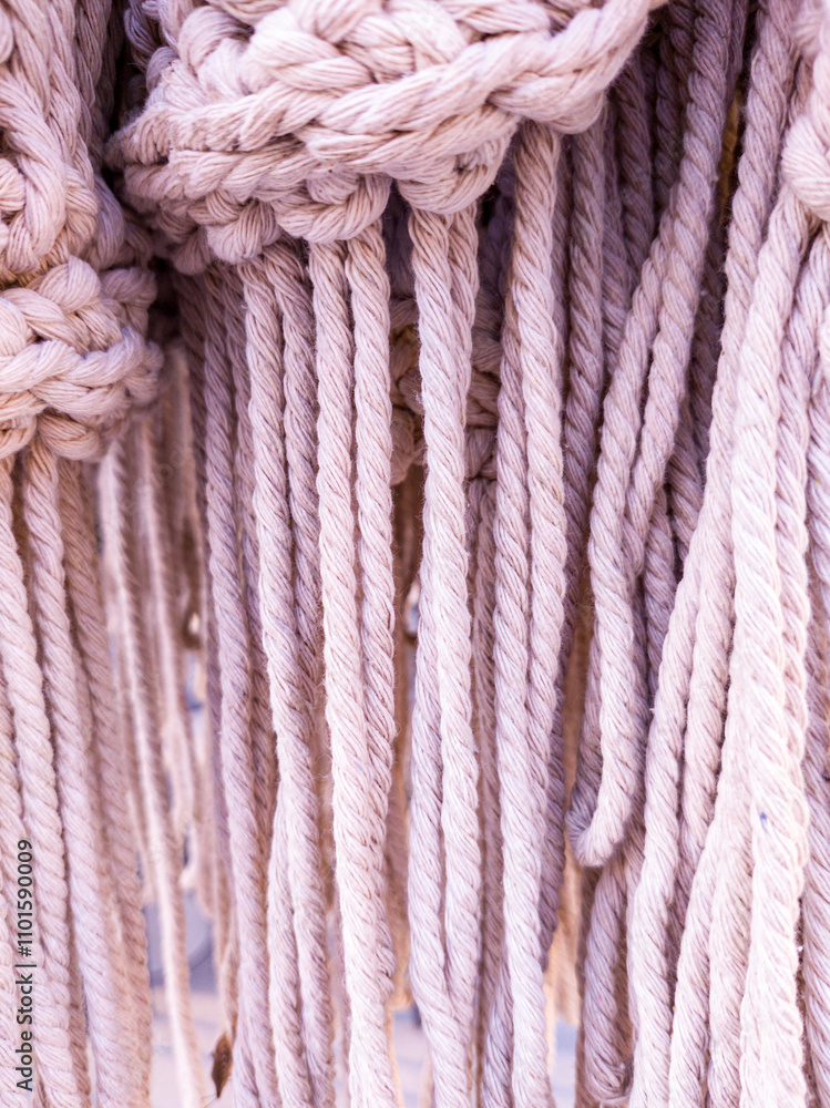 Abstract texture of knitted rope