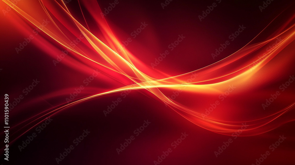 Vibrant red and orange waves create dynamic energy in an abstract background Vibrant red and orange waves create dynamic energy in an abstract background