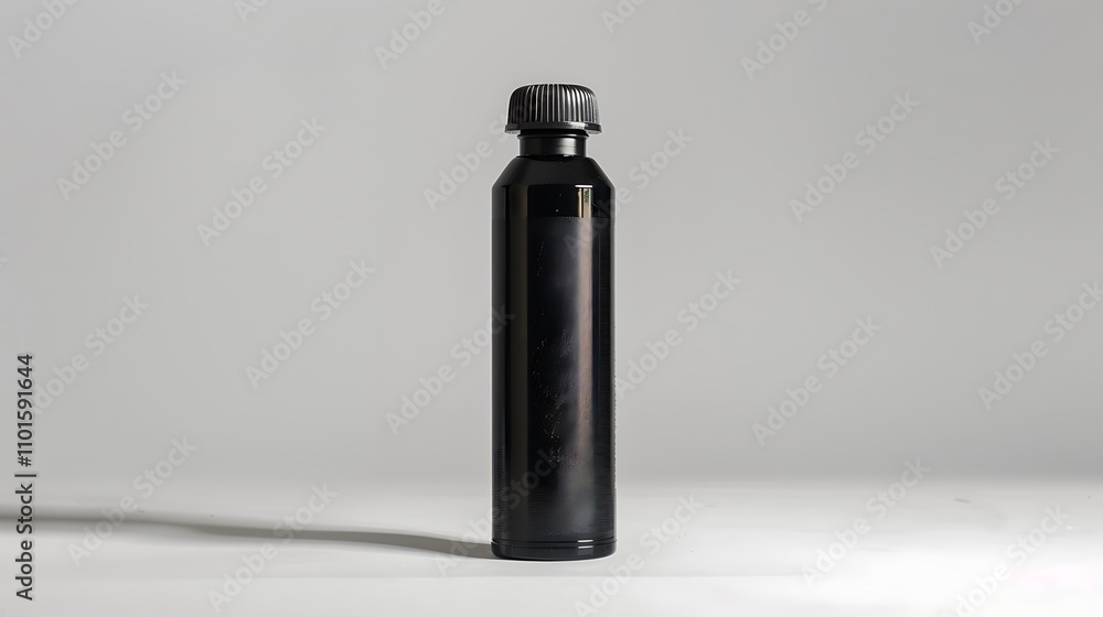 A police-issued pepper spray canister standing upright on a white background. A police-issued pepper spray canister standing upright on a white background.