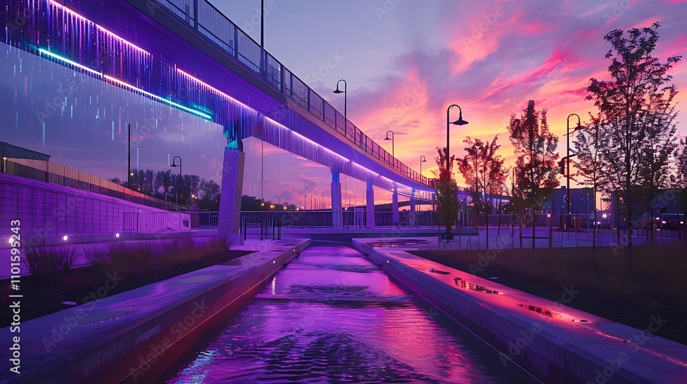 Fototapeta premium An innovative public art project transforming spaces in the bridge city