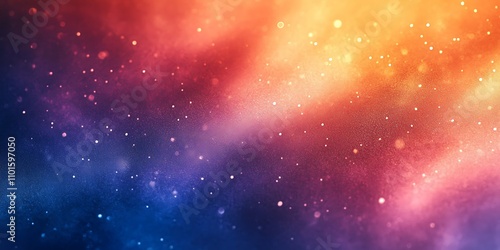 Abstract cosmic nebula with vibrant colors and glowing particles.