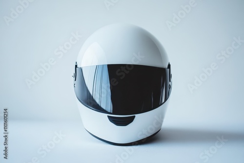 Sleek Bobsled Helmet on White Background