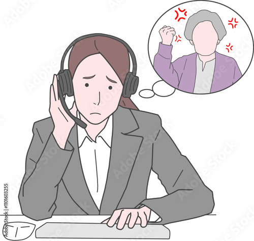 女性クレーマーの対応に困るオペレーター