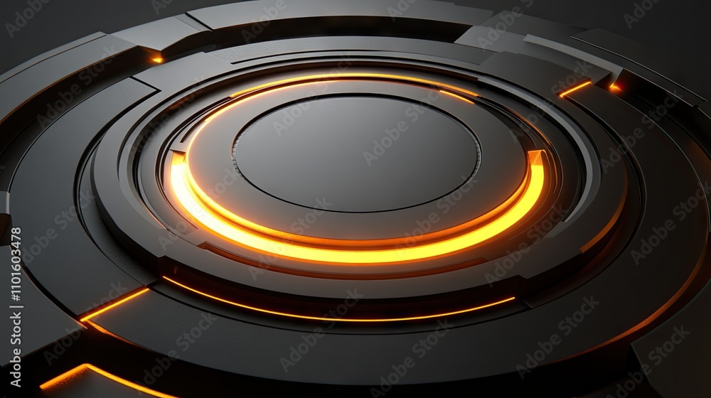 Fototapeta premium Close-up of a glowing shield protecting data streams in a secure digital network environment.