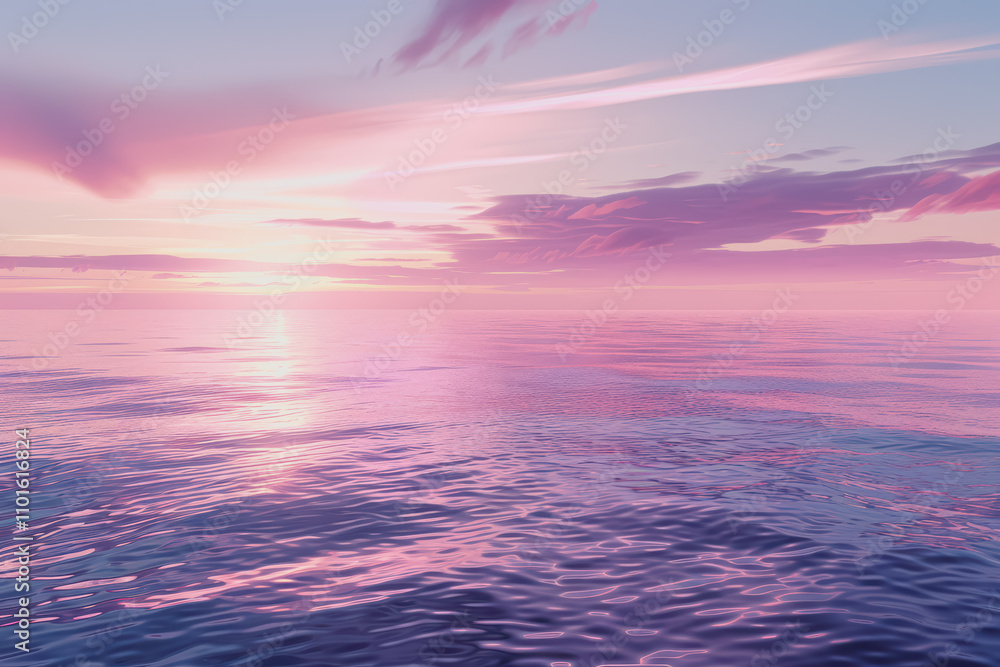 Fototapeta premium A serene 3D gradient background with soft pink tones mixed with lavender.