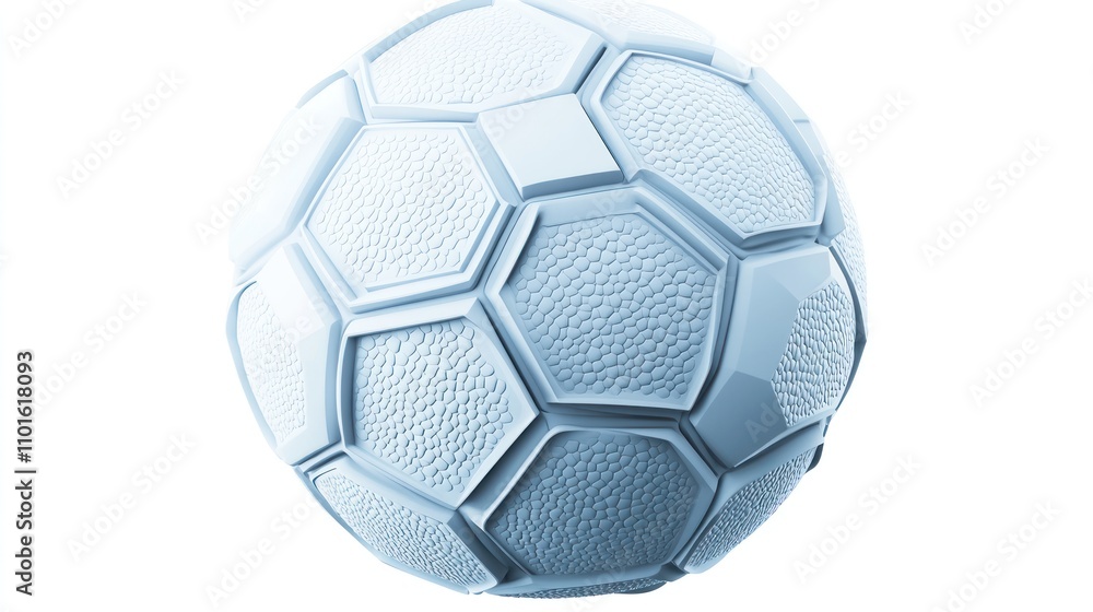 Fototapeta premium Futuristic Textured Soccer Ball Design Concept