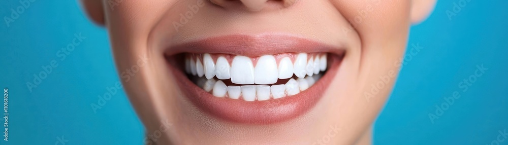 Fototapeta premium Bright Healthy Smile Dental Care Teeth Whitening Oral Hygiene