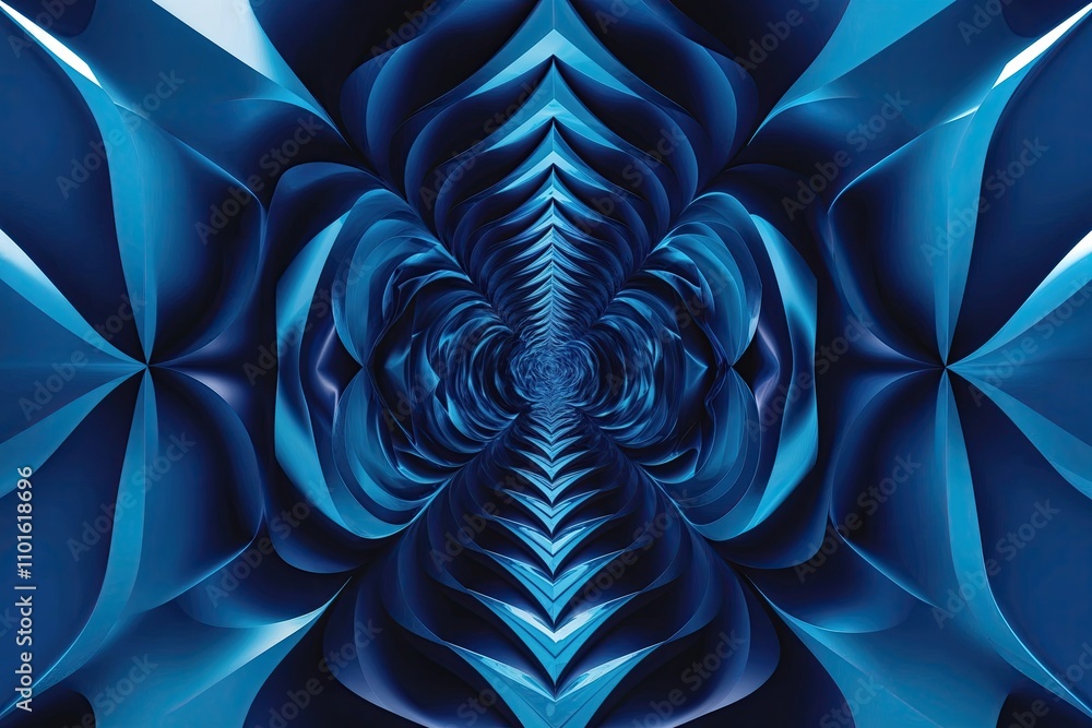 Intriguing 3D Patterns in Azure and Cobalt Gradient Designs Intriguing 3D Patterns in Azure and Cobalt Gradient Designs