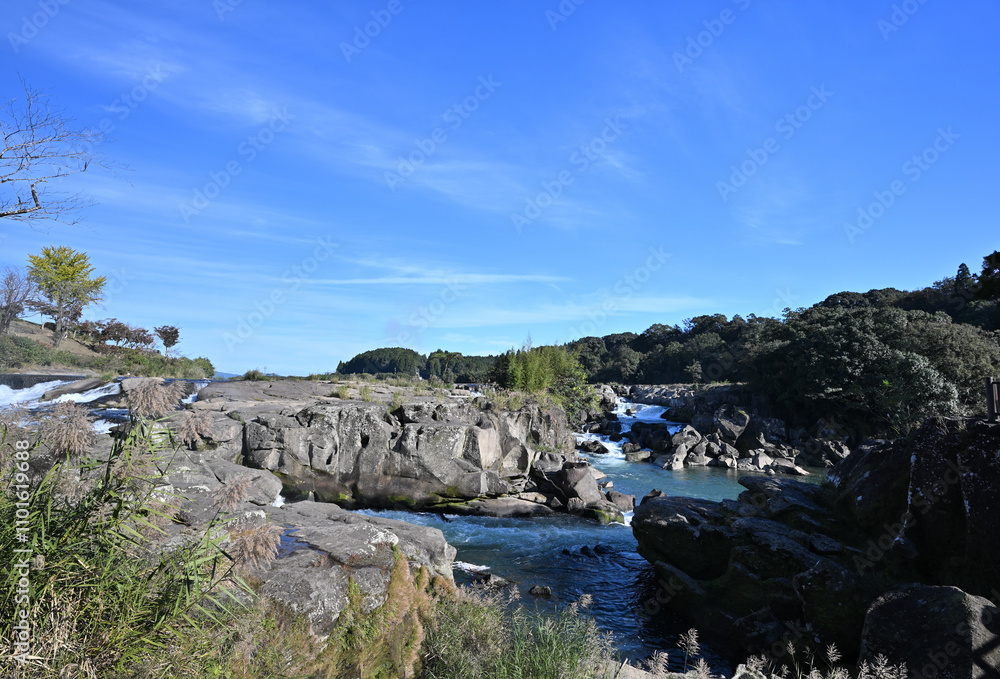 青空と東洋のナイアガラの風景