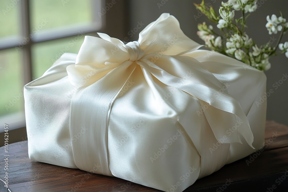 South Korean traditional silk has no pattern and it's a gift wrapped beautifully. South Korean traditional silk has no pattern and it's a gift wrapped beautifully.
