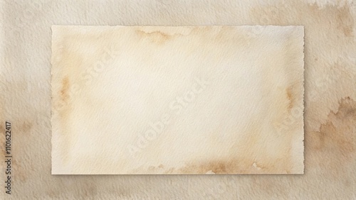 Aged Paper Texture A Blank, Cream-Colored Sheet with Subtle Brown Stains on a Similar Background