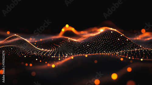 Wallpaper Mural Abstract digital background electromagnetic wave background Innovation digital wave background information technology background The background is the background. gradient wave digital wave banner Torontodigital.ca