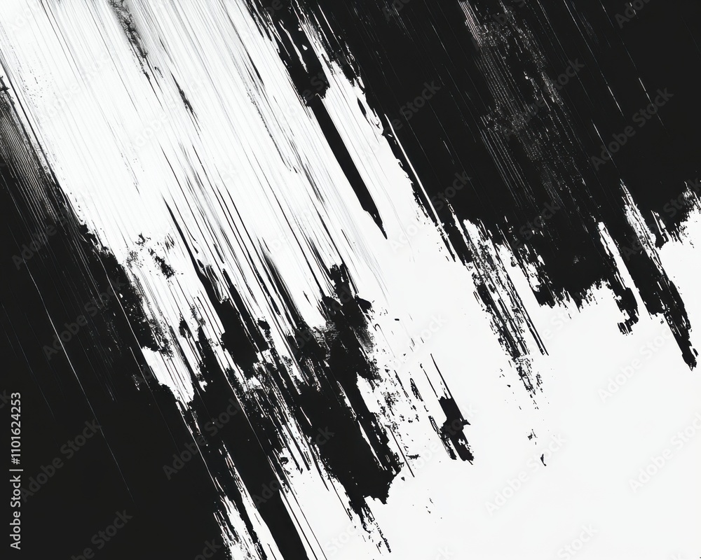 Glitch art featuring black and white digital distortion creating an abstract and modern visual effect Glitch art featuring black and white digital distortion creating an abstract and modern visual effect