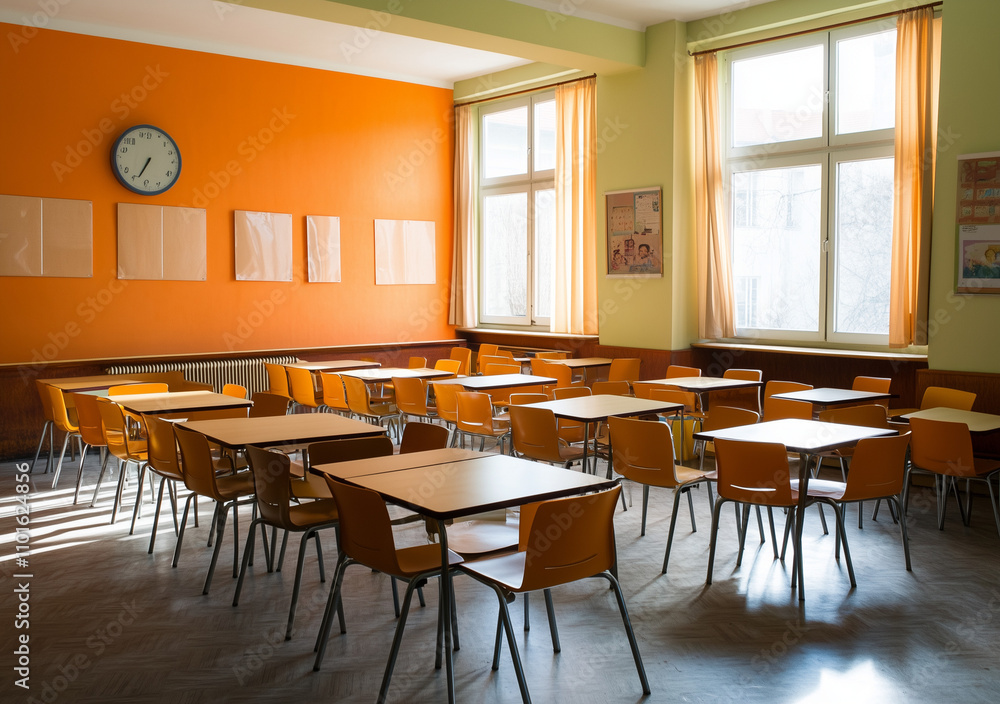 Heavily Locked Classroom Door in School Heavily Locked Classroom Door in School