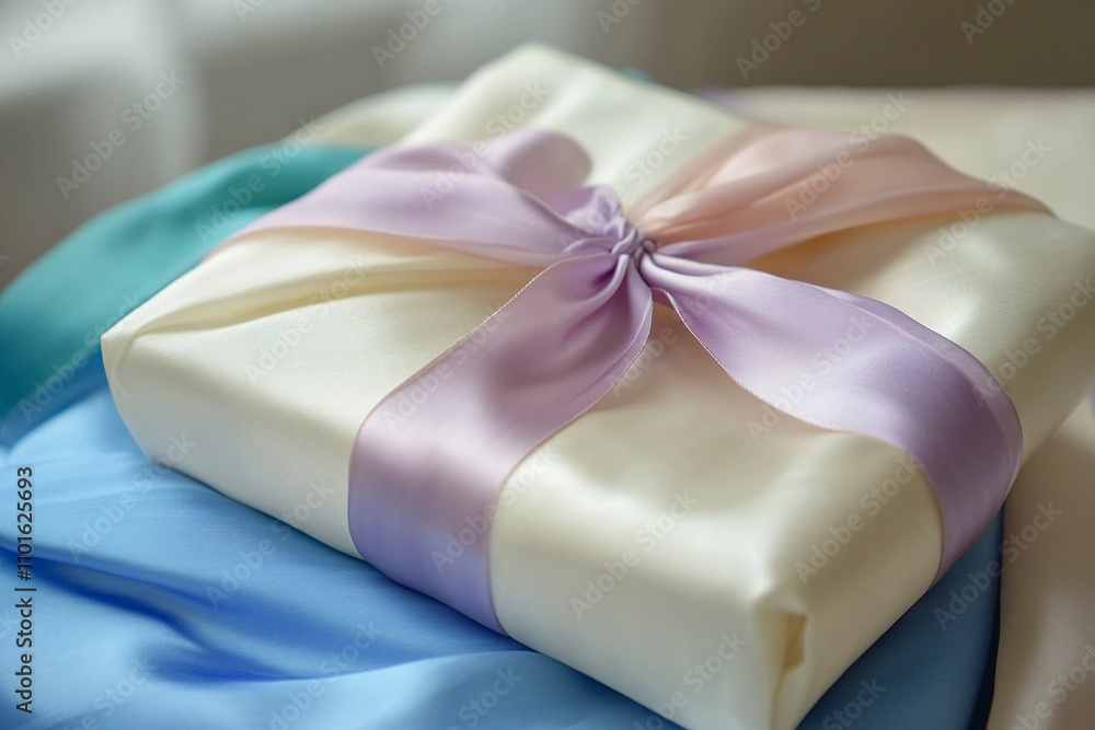 South Korean traditional silk has no pattern and it's a gift wrapped beautifully. South Korean traditional silk has no pattern and it's a gift wrapped beautifully.