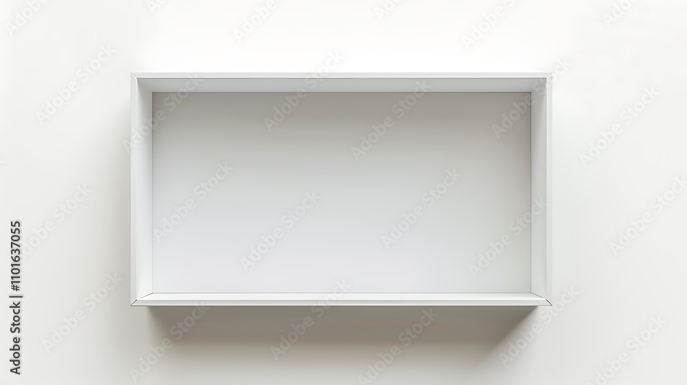 A simple, empty white frame against a plain background, suitable for displaying artwork or photographs. A simple, empty white frame against a plain background, suitable for displaying artwork or photographs.