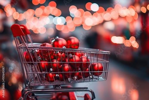 title picture for a blog post covering measures to increase online visibility during christmas, red elements symbolozing the Kaufland Global Marketplace,  photo