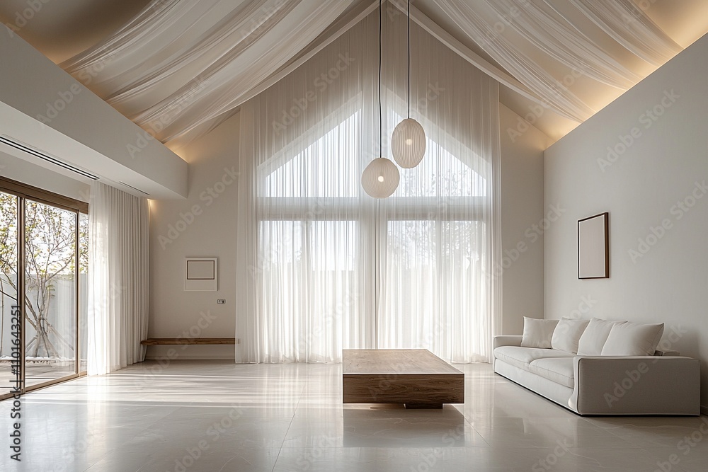 Minimalist, modern Scandinavian interiors in living rooms with windows and curtains visible and sofas. Generative AI
Minimalist, modern Scandinavian interiors in living rooms with windows and curtains visible and sofas. Generative AI