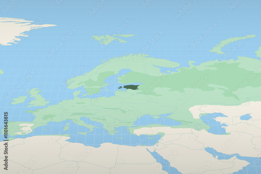 Estonia highlighted on a detailed map, geographic location of Estonia. Estonia highlighted on a detailed map, geographic location of Estonia.